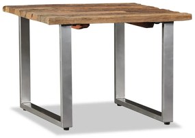 Mesa de centro madeira reciclada maciça 55x55x40 cm