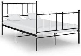 vidaXL Estrutura de cama 120x200 cm metal preto