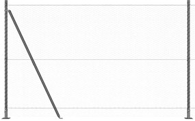Conjunto de Cercas Conjunto de 2 Cinza Metal 25 x 1.5 m Durável