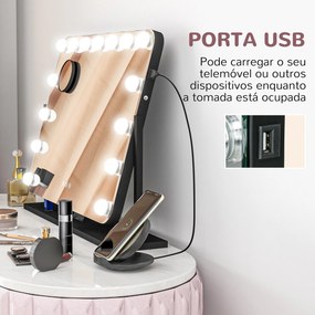 Espelho de Maquilhagem Estilo Hollywood com Luzes Espelho de Toucador