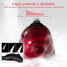Máquina de limpeza a vapor 2000 W 1,5 L Pressão 4 Bar com bloqueio de segurança para crianças Desligamento automático Máquina de limpeza a vapor domés