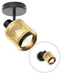 Projetores industriais pretos com dourado - Kayden Industrial
