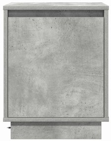 Mesas de cabeceira com luzes LED 2 pcs Cinza Concreto 39x34,5x50 cm