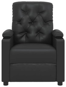 Poltrona massagens elevatória couro artificial preto