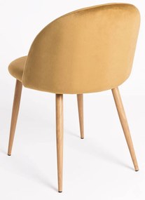 Pack 4 Cadeiras Vint Veludo - Amarelo dourado