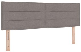 Cama Box Spring com Colchão Taupe 140x200 cm Tecido