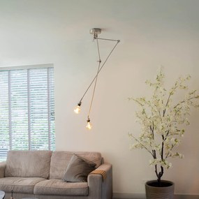 Candeeiro de suspensão moderno em aço sem abajur 2 luzes - Blitz