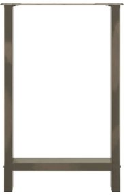 Pés de mesa de bar em aço natural, 2 peças, 60x(90-91) cm, aço