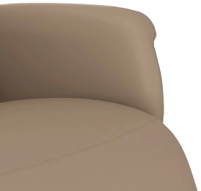 Cadeira reclinável com apoio de pés couro artificial cappuccino