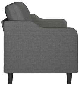 Sofá de 3 lugares 180 cm tecido cinza-escuro