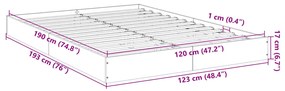 Estrutura cama s/ colchão derivados de madeira carvalho sonoma
