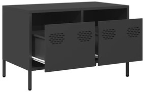 Móvel de TV 68x39x43,5 cm aço laminado a frio preto