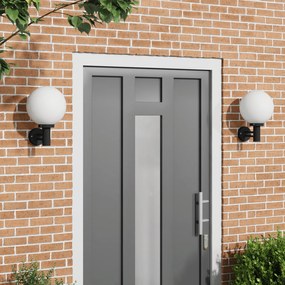 vidaXL Luzes de Parede Externas 2 pcs Aço Inoxidável Preto IP44