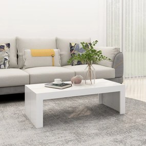 vidaXL Mesa de centro 110x50x35 cm contraplacado branco