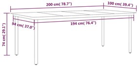 9 pcs conjunto de jantar para jardim preto