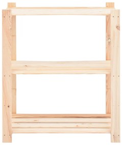 3 unidades arrumação 3 prateleiras 80x38x90cm pinho 150 kg