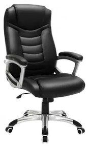 Cadeira de escritório ergonómica com encosto acolchoado | SONGMICS | 74 x 67 x 120 cm | preto | OBG21B.