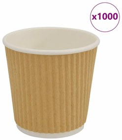 vidaXL Copos de café de papel 1000 pcs 4oz 100ml castanho