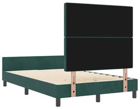 Cama vidaXL Verde Escuro 120x200 cm Veludo