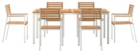 Conjunto de Jantar de Jardim 7 pcs
