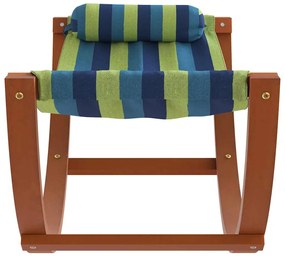 Cama de rede para crianças tecido azul e verde