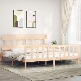 vidaXL Cama sem colchão 200x200 cm madeira de pinho maciça