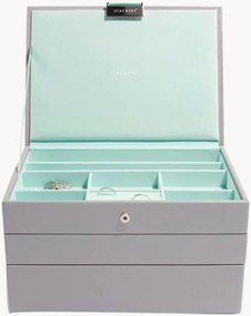 Caixas para joias Classic Dove Grey & Mint, conjunto de 3