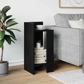 Mesa lateral com prateleira 110x50x103 cm preto