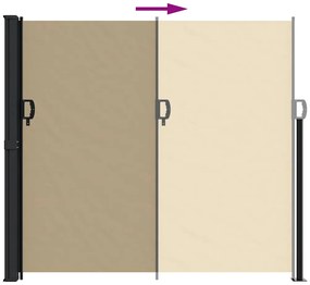 Toldo lateral retrátil 180x600 cm bege