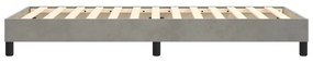 Estrutura de cama sem colchão 80x200 cm veludo cinzento-claro