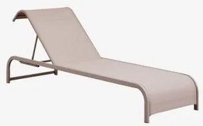 Espreguiçadeira Reclinável Em Aço Marietta Moka Brown - Sklum