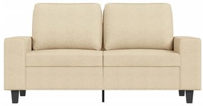 Sofá de 2 lugares tecido 120 cm cor creme