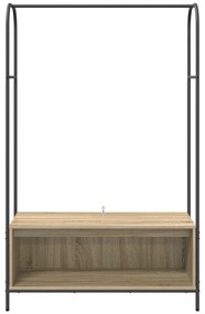 Cabideiro com prateleiras Carvalho Sonoma 100x44x160 cm