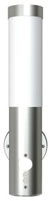 vidaXL Candeeiro de parede exterior c/ sensor movimento aço inoxidável