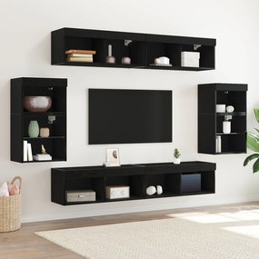 Prateleira Flutuante vidaXL 2 pcs Carvalho Preto 40x28,5x40 cm Madeira