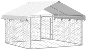 Canil de exterior com telhado 200x200x150 cm