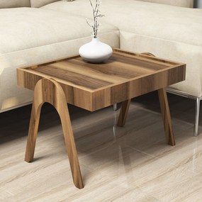 Conjunto de Mesas Roma – Nogueira – 53,6 cm x 64 cm x 40 cm (3 Peças)