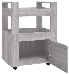 Carrinho de cozinha 60x45x80 cm derivados madeira cinza sonoma