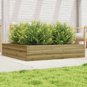 vidaXL Vaso/floreira jardim 110x110x23 cm madeira de pinho impregnada