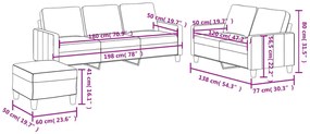 3 pcs conjunto de sofás c/ almofadões couro artificial cinzento