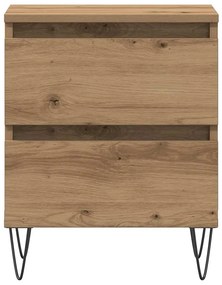 Mesas de cabeceira vidaXL 2 pcs Carvalho Artisan 40x35x50 cm Madeira d