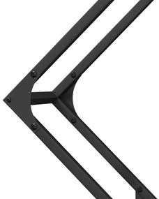 Suporte para lenha 80x25x80 cm aço laminado a frio preto