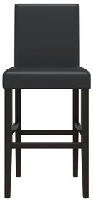 Cadeiras de bar 2 pcs seringueira maciça e couro artificial