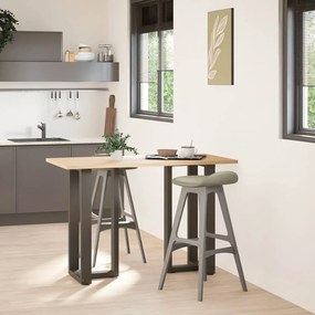 Pés de mesa de bar em forma de T, 2 peças, preto, 50x35x(90-91) cm, aç