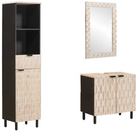 vidaXL Conjuntos de Banheiro com porta 3 pcs Acabamento em Wash Branco