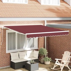 Toldo retrátil manual 300x250 cm bordô