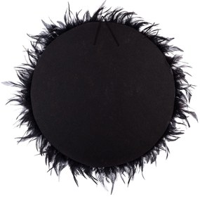 Decoração de parede de penas Ø 60 cm preta JUJU Beliani
