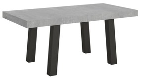 Mesa de jantar sala, cozinha extensível Bridge 90x180 extensível 440 cm Cinza betão e estrutura antracite