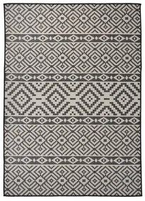 Tapete de tecido plano para exterior 120x170 cm riscas pretas