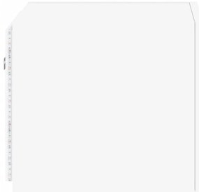 Móvel de parede para TV com luzes LED 30,5x35x30 cm branco
